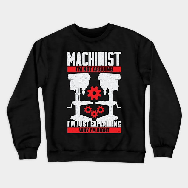 Funny Machinist Machine Operator Gift Crewneck Sweatshirt by Dolde08